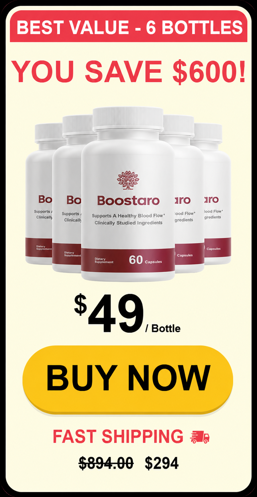 Boostaro 6 Bottles