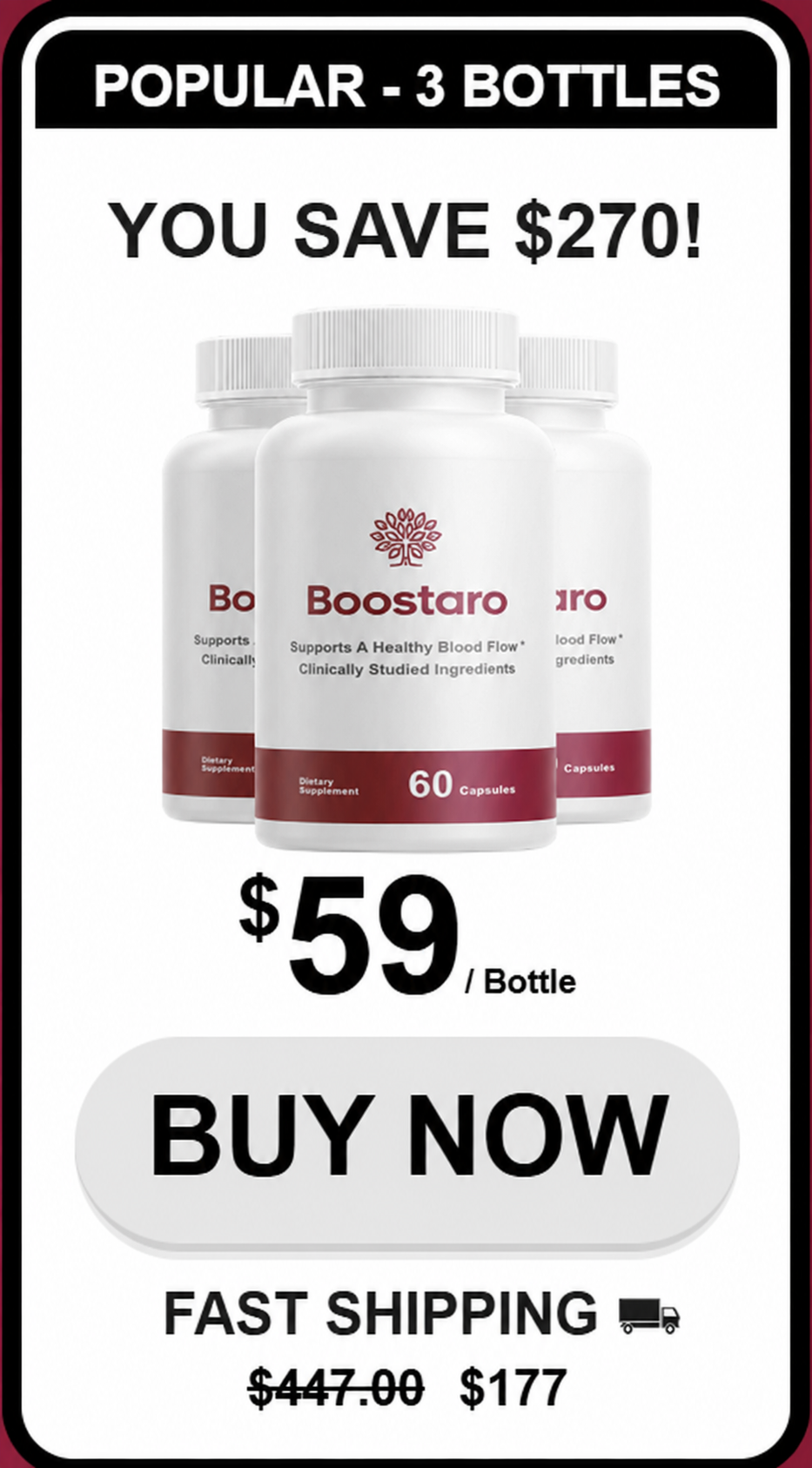 Boostaro 3 Bottles